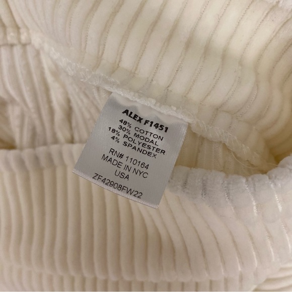 Avenue Montaigne || Alex Corduroy Wide Leg Pull On Pants Ivory Cream 4 - Picture 7 of 11